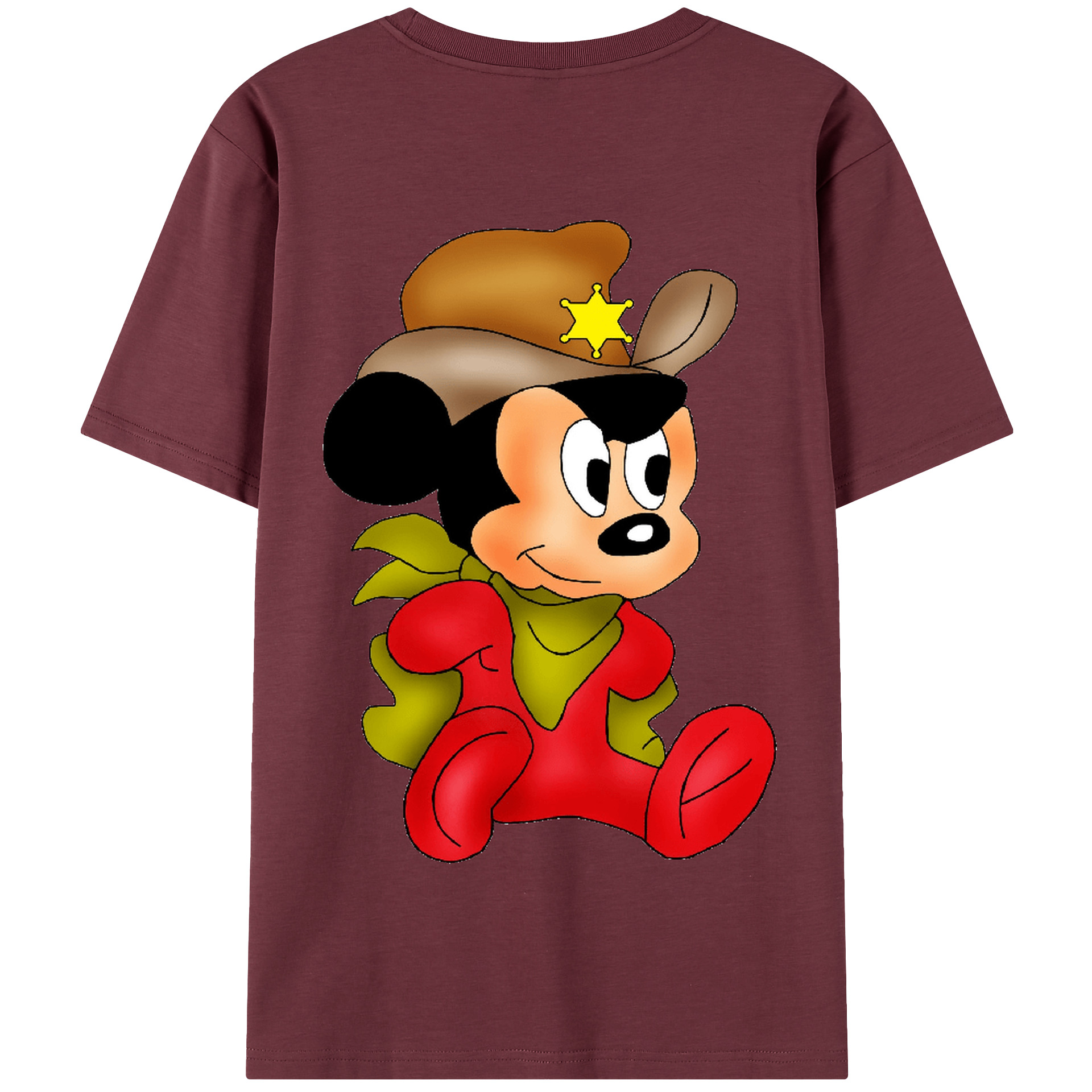 （画像用） ミッキーマウス Mickey Mouse 綿100％半袖Tシャツ（背面プリント）